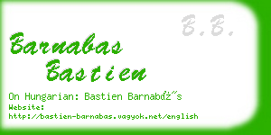 barnabas bastien business card